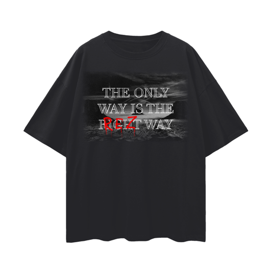 "THE ONLY WAY IS THE REZ WAY" Oversize Deep Drop Shoulder Tee